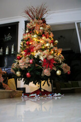 christmas tree in living room