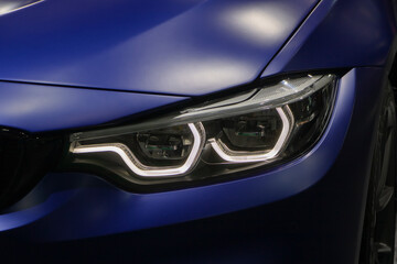 Naklejka premium The Closeup Front Headlight car