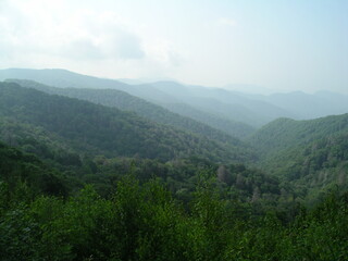 Naklejka premium Great Smokey Mountain National Park Rolling Blue Green Hills