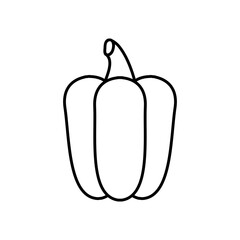 red pepper icon, line style