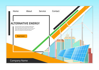 Alternative energy landing page template