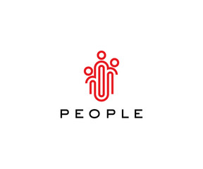 People logo icon design vector