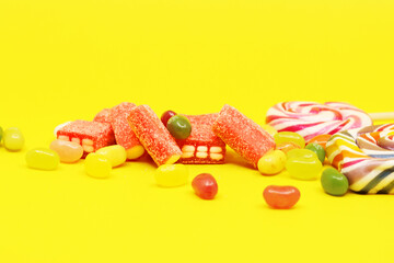 a variety of colorful snacks