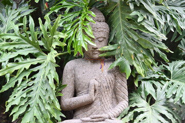 zen statue at the garden 