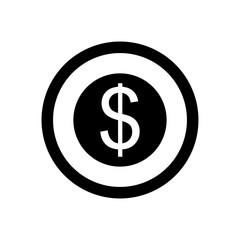 Obraz premium money coin icon, silhouette style