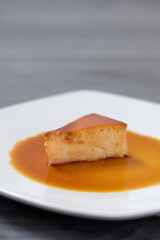 slice of mexican neapolitan flan