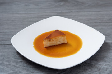 slice of mexican neapolitan flan