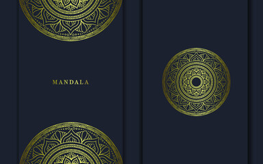 Mandala template with elegant, classic elements. Great for invitation, flyer, menu, brochure, background Premium Vector