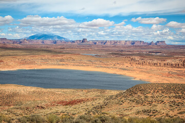 Lake Powell seen from Wahweap overlook, Page, Arizona - obrazy, fototapety, plakaty