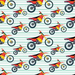 trail motorcycle seamless pattern vector illustration 