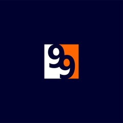 Letter 99 Logo Design Vector Template Illustration - obrazy, fototapety, plakaty