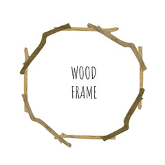 木の枝のフレーム・ナチュラルなベクター素材