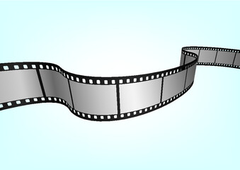 Cinema, movie and photography 35mm film strip template.  Vector 3D elements.