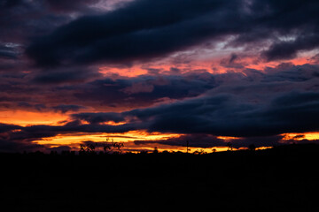 Fototapeta premium red sky at sunset
