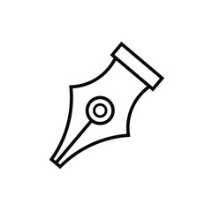 Pen Nib line icon vector simple design