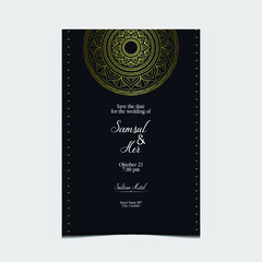Mandala template with elegant, classic elements. Great for invitation, flyer, menu, brochure, background Premium Vector