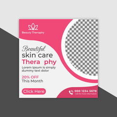 Pink Creative Beauty Skin Care Social Media Post or Square Flyer