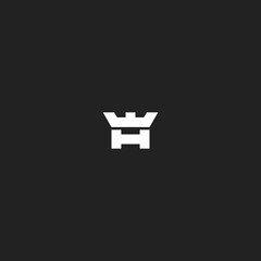 letter hw logo design
