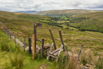 Fototapeta na wymiar The Howgill Fells are hills in Northern England between the Lake District and the Yorkshire Dales,