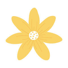 cute flower delicate decoration cartoon isolated icon design