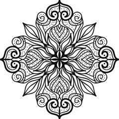 Vector Beautiful Mandala.Flower Mandalas.simple mandala design.