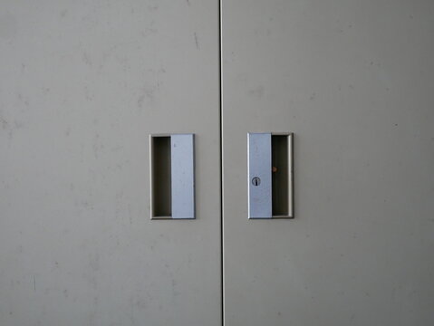 closeup of locker cabinets in a locker room.