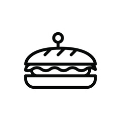 sandwich icon vector illustration outline style. food icon set.