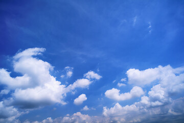 Blue Sky with Clouds on Sunny Day.