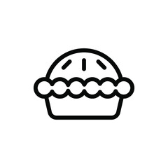 pie icon vector illustration outline style. food icon set.