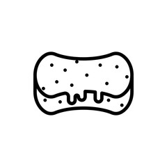 Sponge outline icons. Vector illustration. Editable stroke. Isolated icon suitable for web, infographics, interface and apps.
