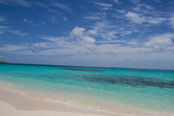 tropical beach with blue sky los roques venezuela