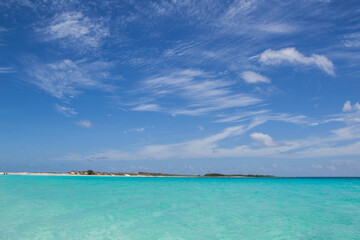 tropical beach with blue sky los roques venezuela