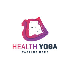 Sports yoga training logo