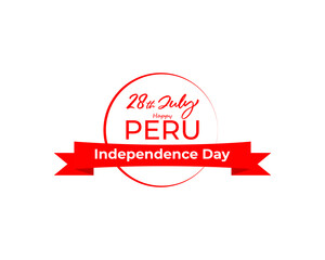 vector illustration for Peru independence day sticker 