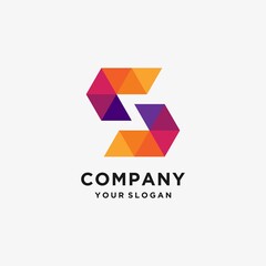 Fototapeta premium Modern letter S logo template with gradient modern concept
