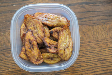 Nigerian deep fried plantain ready to eat