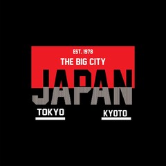 Fototapeta na wymiar Tokyo Japan slogan graphic typography t shirt vector illustration