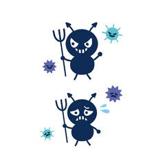 バイキンのキャラクターイラスト