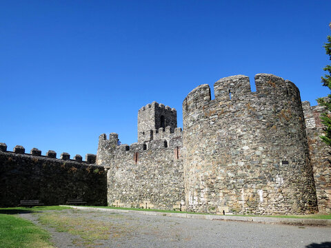 The Braganca Castle in the historic center of Braganca, PORTUGAL