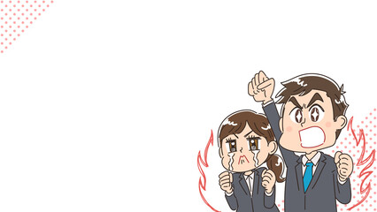 就活 転職に挑むスーツ姿の若い男女