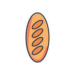 bread icon image, line fill style