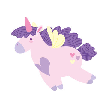 unicorn mystic magic fantasy animal cartoon isolated icon design © Stockgiu
