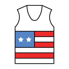 Undershirt, United state independence day related icon