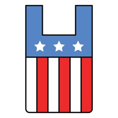 Plastic bag, United state independence day related icon