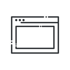 website page line style icon vector design