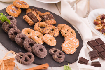 Shortcrust pastry biscuits.
