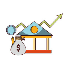 money business financial bank bag money analysis uptrend
