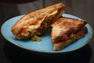 Cheese grilled Paneer Mayo sandwich