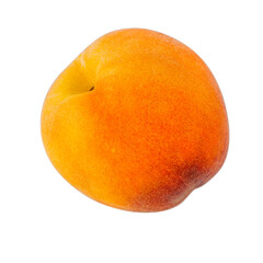 Peach isolated on white background with clipping path