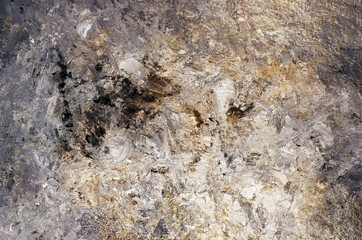 Colorful silver grey and gold abstract background. Natural texture of the brush strokes with oil paints.